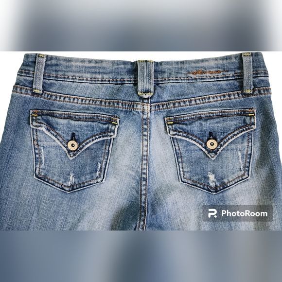 Anoname Designer Denim Light Blue Wash Distressed Jeans Womens Size 29 - Picture 4 of 5